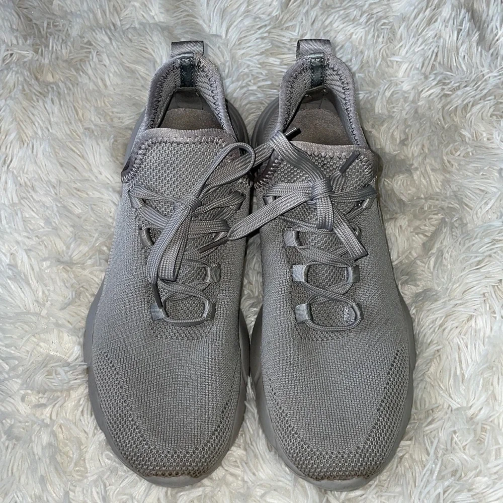 ASOS Knitted Gray Chunky Sole Running Sneakers